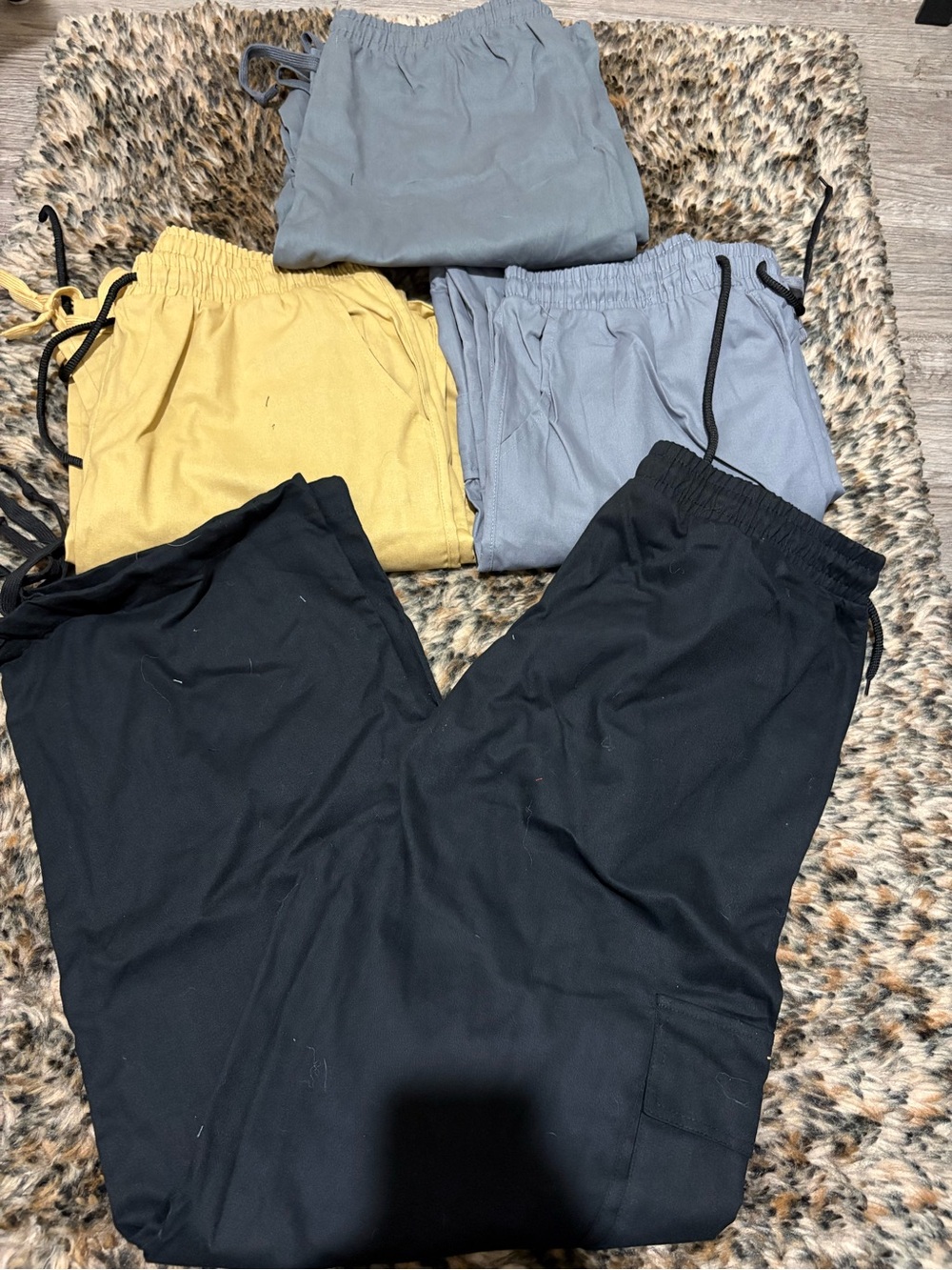 Multicolor 4 pack cargo pants new large men’s baggy lightweight sport pants - Picture 1 of 8
